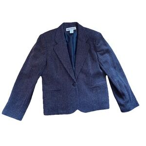 Adolfo Studio multi Color Tweed Blazer Jacket Size 10